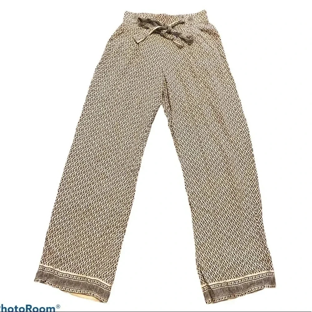 Solitaire Pallazo  elastic waist lounge wear pants Sz S